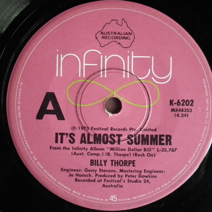 Billy Thorpe – It's Almost Summer (VG/Generic)