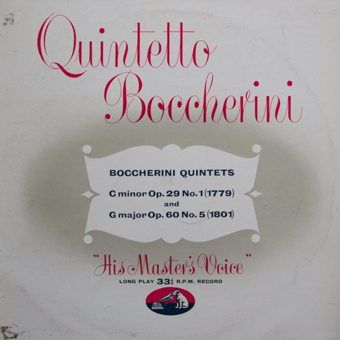 Luigi Boccherini – Boccherini Quintets: C Minor Op. 29 No. 1 G Major Op. 60 No.5 (VG+/VG+)