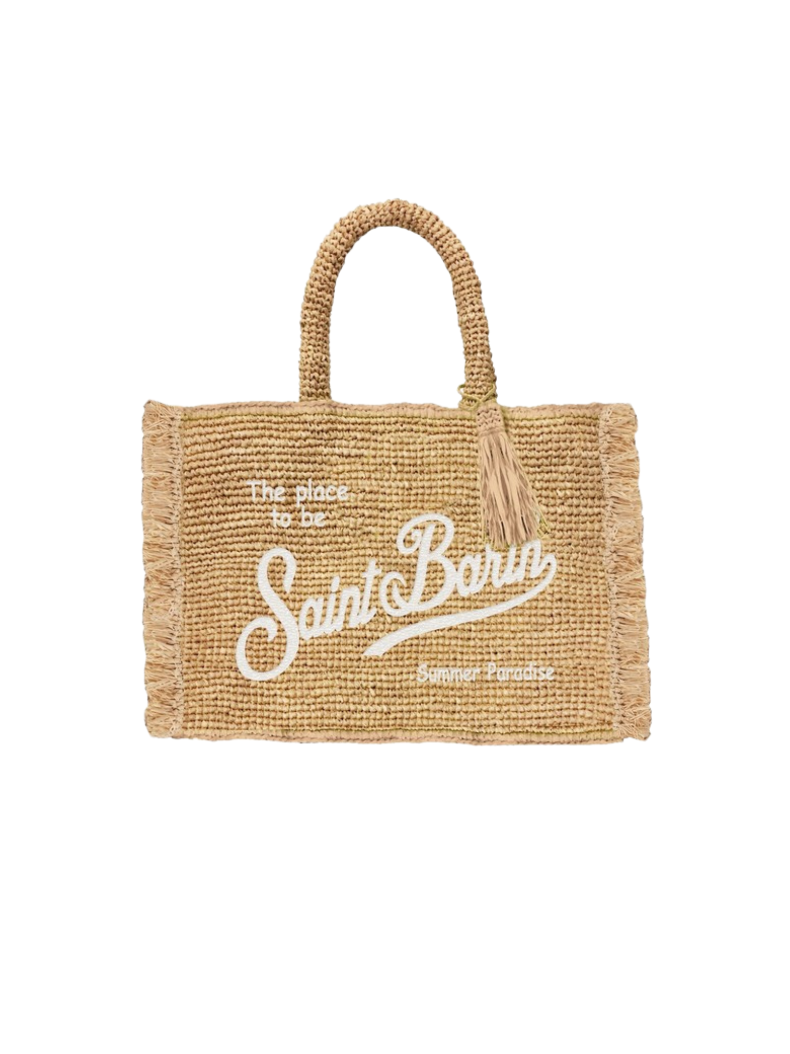 Borsa "colette" Saint Barth marrone in rafia