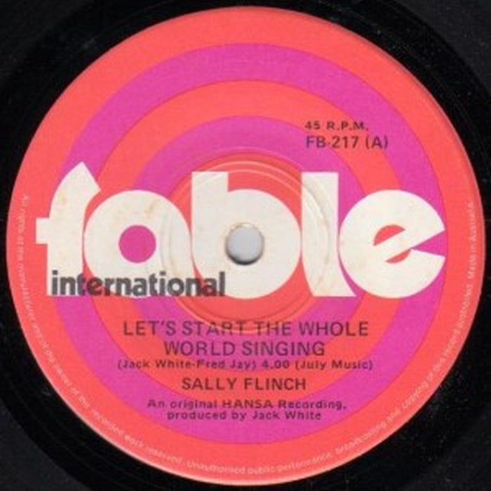 Sally Flinch, The Young Sound Corporation – Let's Start The Whole World Singing Together / Top Brass Shocking Trip Part 2 (E/Generic)