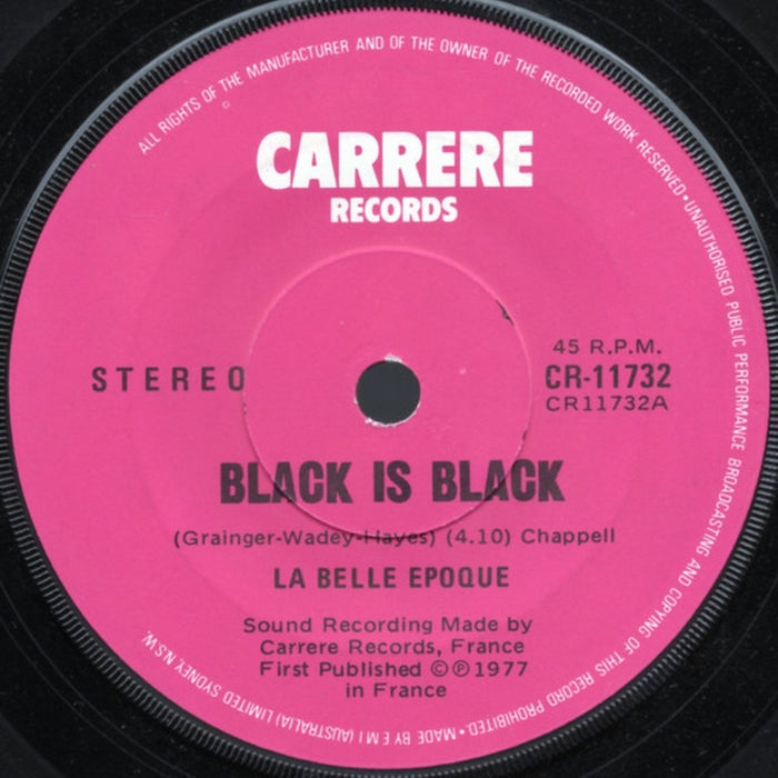Belle Epoque – Black Is Black (VG+/Generic)