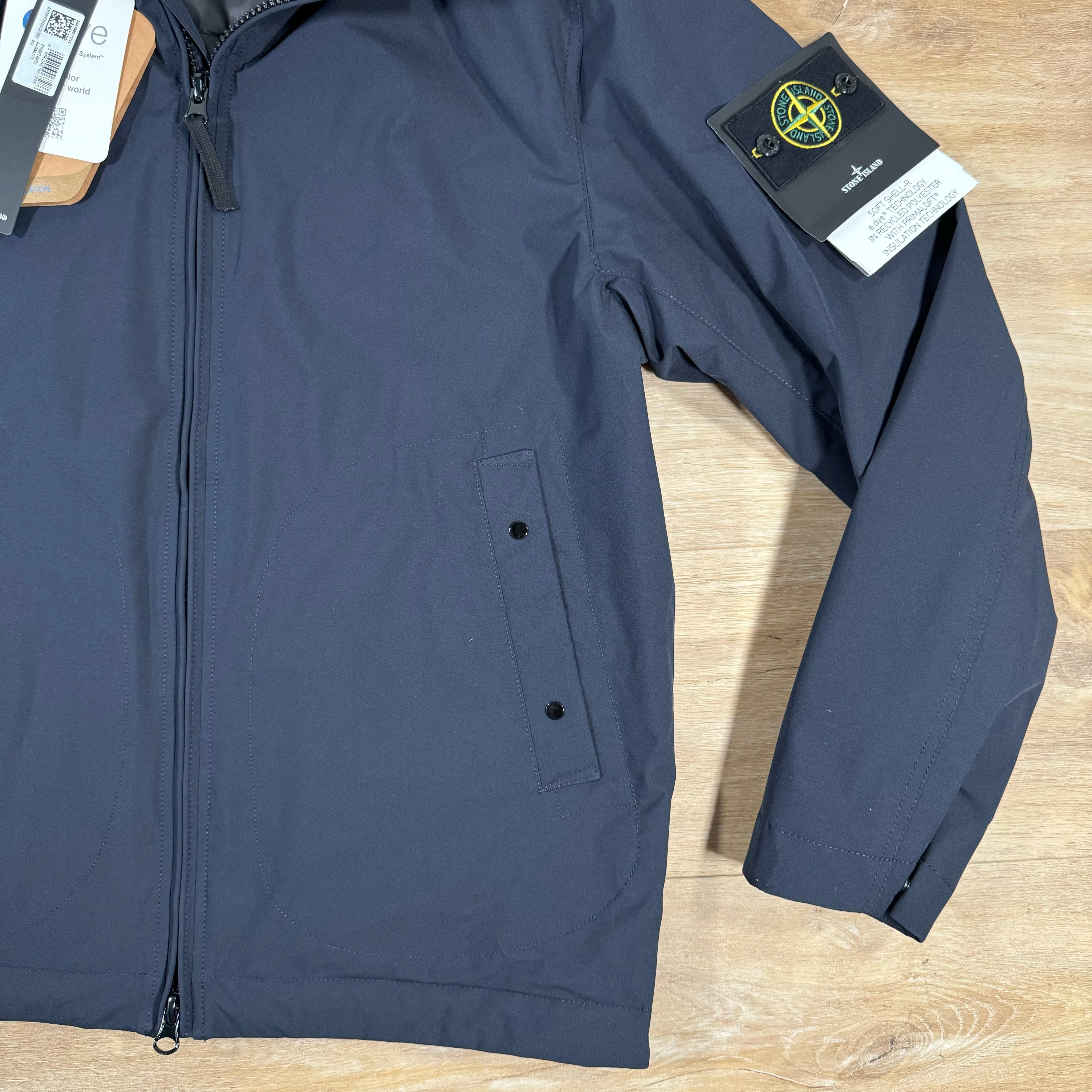 Stone Island Soft Shell-R Jacket with Primaloft Insulation in Navy