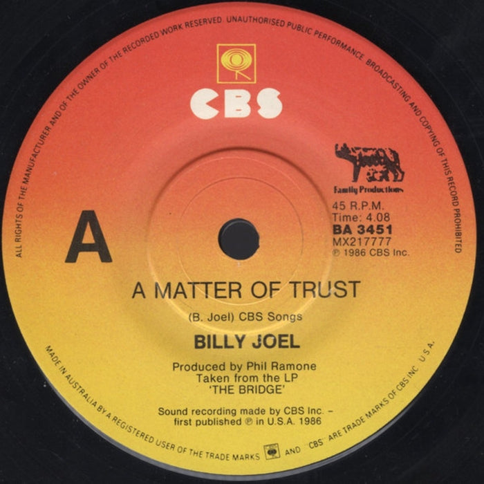 Billy Joel – A Matter Of Trust (E/Generic)