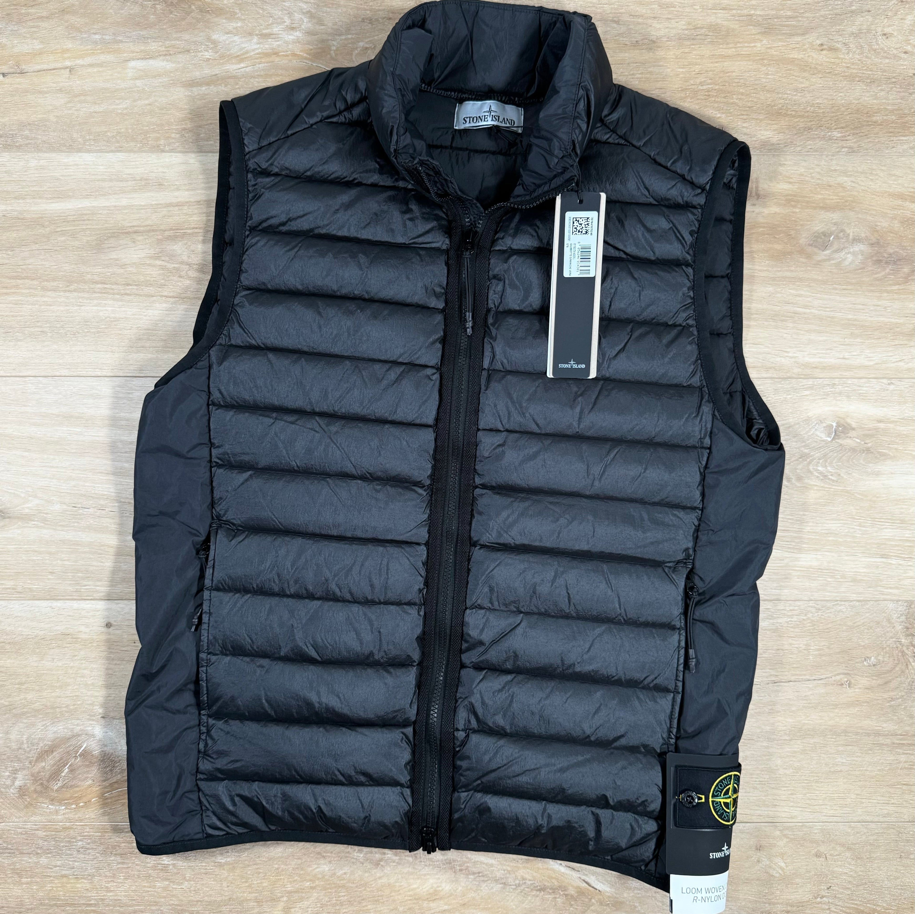 Stone Island Nylon Down-TC Vest in Black