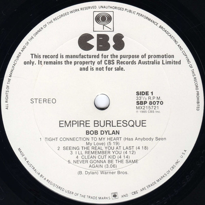 Bob Dylan – Empire Burlesque (E/E)