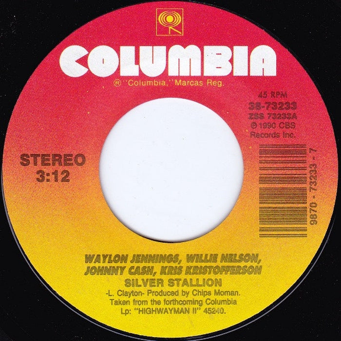 Waylon Jennings, Willie Nelson, Johnny Cash, Kris Kristofferson – Silver Stallion / American Remains (VG+/Generic)