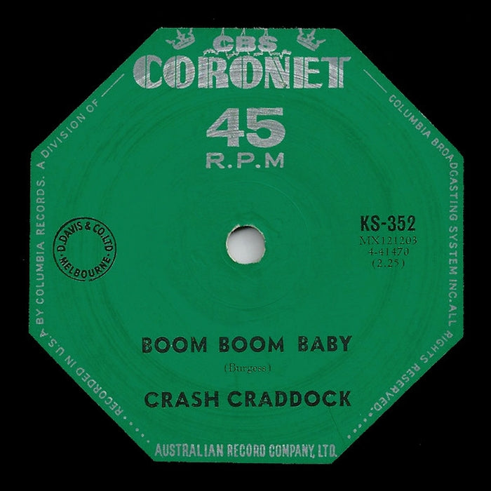 Billy 'Crash' Craddock – Boom Boom Baby (VG/Generic)