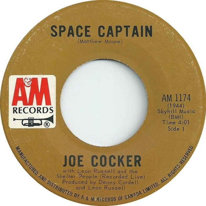 Joe Cocker, Leon Russell, The Shelter People – Space Captain / The Letter (VG/Generic)