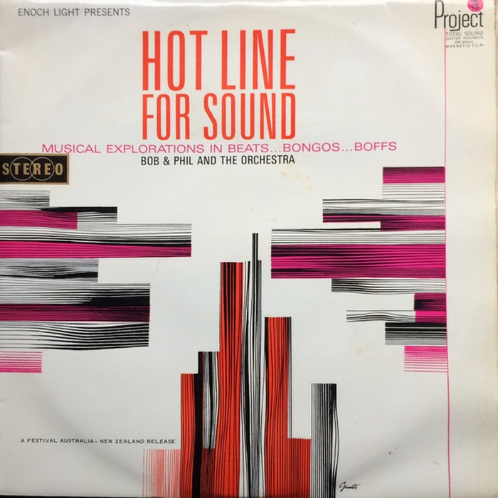Bob & Phil And The Orchestra – Hot Line For Sound (Musical Explorations In Beats...Bongos...Boffs) (VG+/VG+)