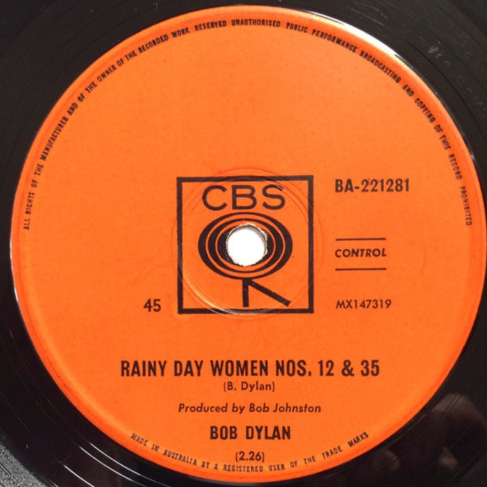 Bob Dylan – Rainy Day Women Nos. 12 & 35 / Pledging My Time (E/Generic)
