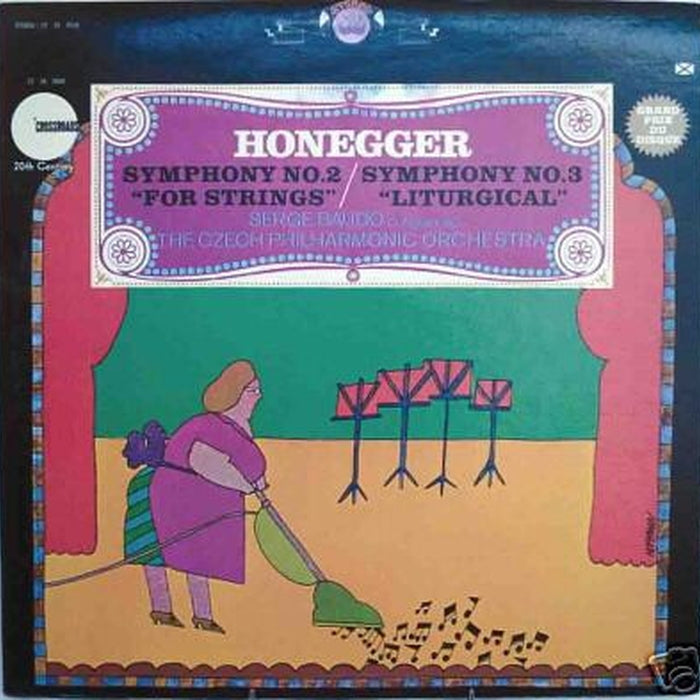Arthur Honegger, Serge Baudo, The Czech Philharmonic Orchestra – Symphony No. 2 "For Strings" / Symphony No. 3 "Liturgical" (E/VG+)