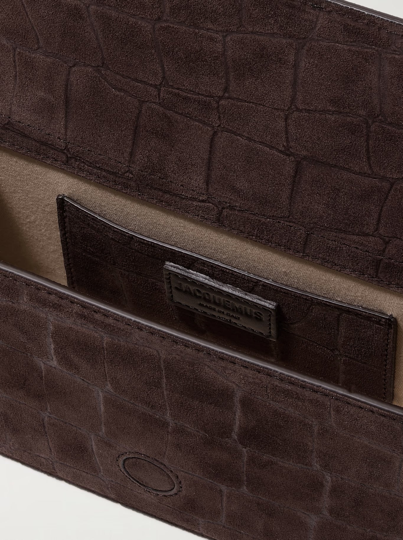 Jacquemus Le Grand Bambino Crocodile Brown
