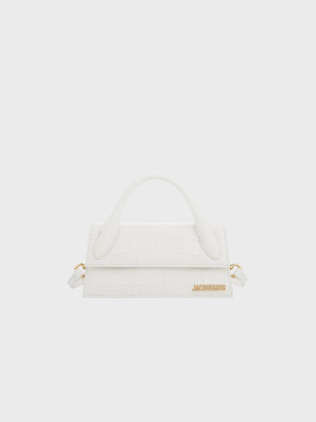 Jacquemus Le Chiquito Long Croco White