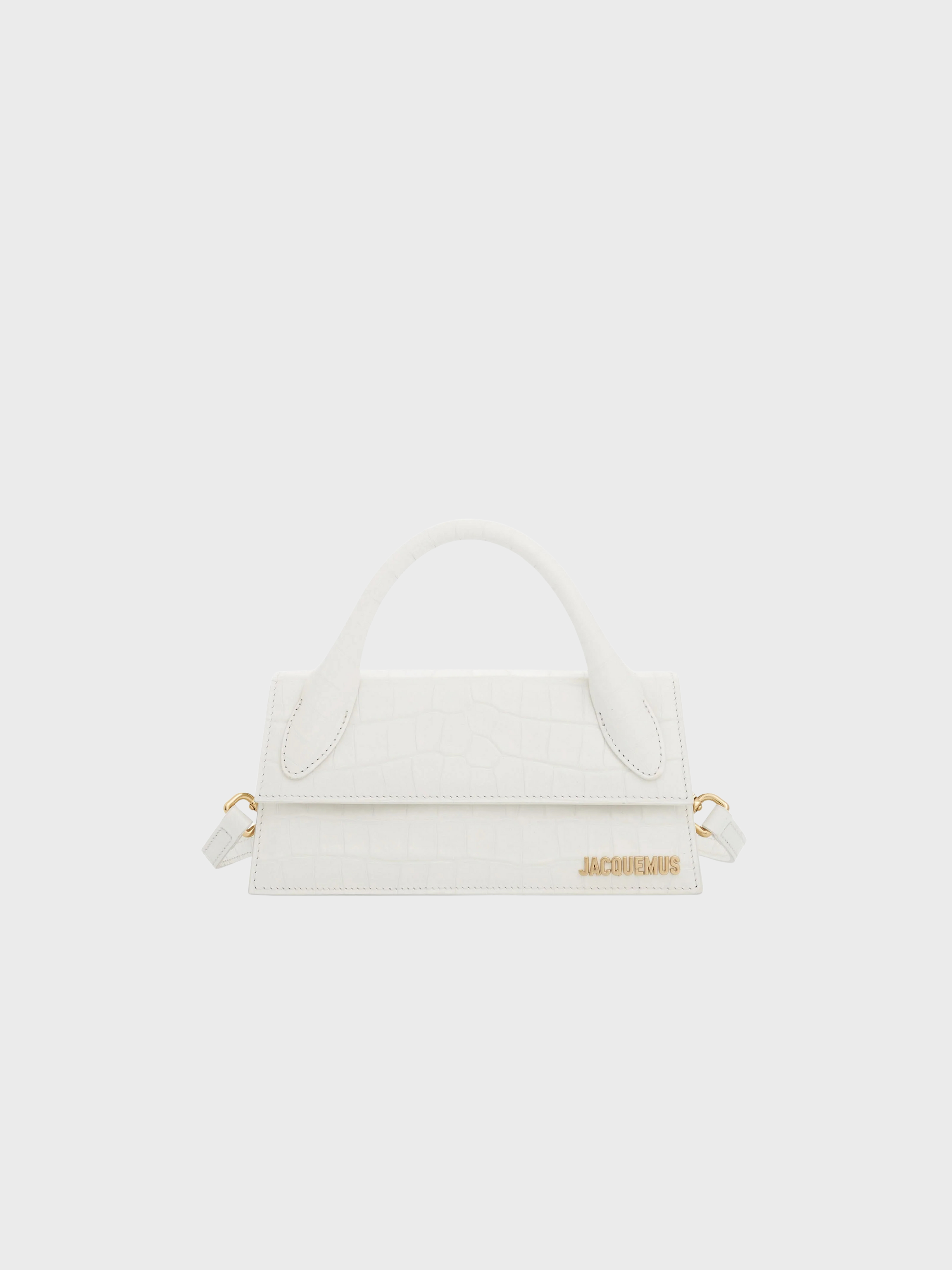Jacquemus Le Chiquito Long Croco White