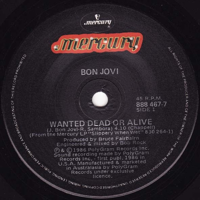 Bon Jovi – Wanted Dead Or Alive (VG/Generic)