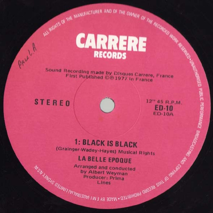 Belle Epoque – Black Is Black (E/Generic)