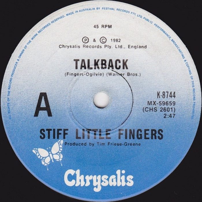 Stiff Little Fingers – Talk Back (VG+/Generic)