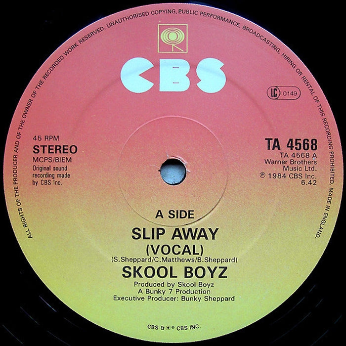 Skool Boyz – Slip Away (VG+/Generic)