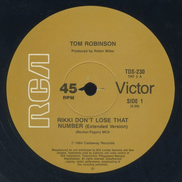 Tom Robinson – Rikki Don't Lose That Number (VG+/Generic)