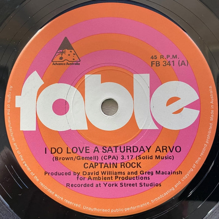 Captain Rock – I Do Love A Saturday Arvo (VG+/Generic)