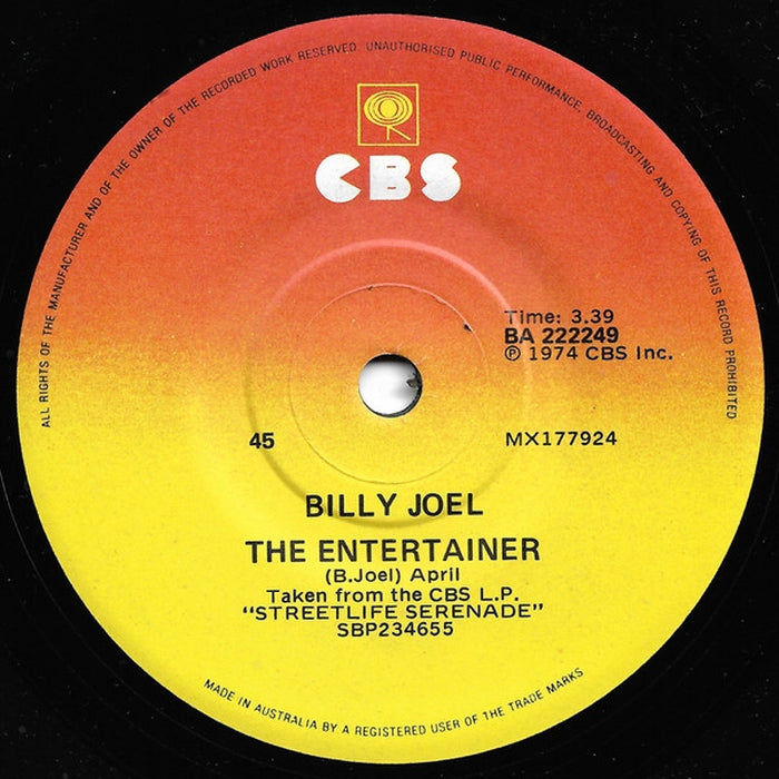 Billy Joel – The Entertainer / The Mexican Connection (VG+/Generic)