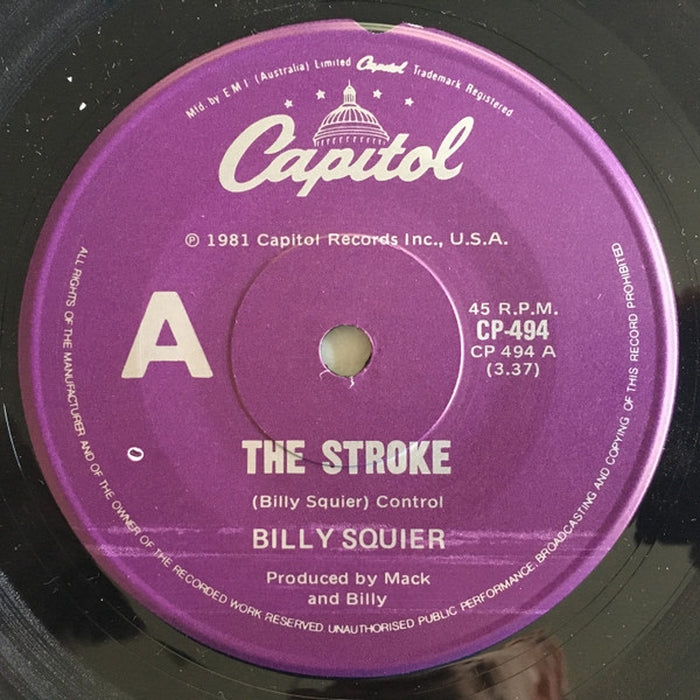 Billy Squier – The Stroke (NM/Generic)