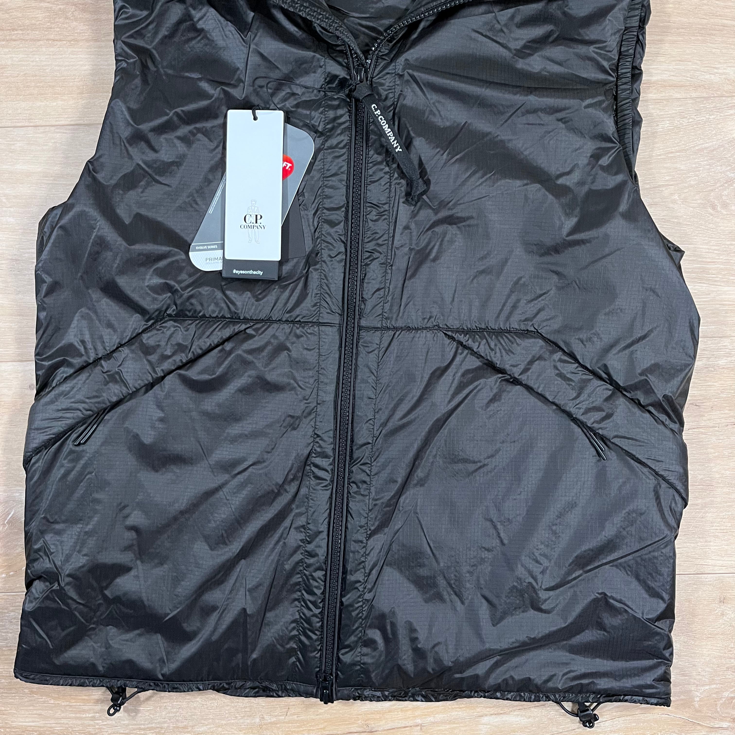 CP Company Nada Shell Goggle Padded Gilet in Black