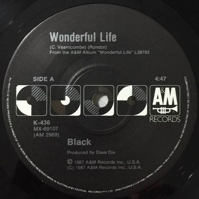 Black – Wonderful Life (VG+/Generic)