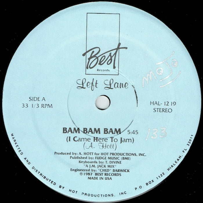 Left Lane – Bam Bam Bam (I Came Here To Jam) (VG/Generic)