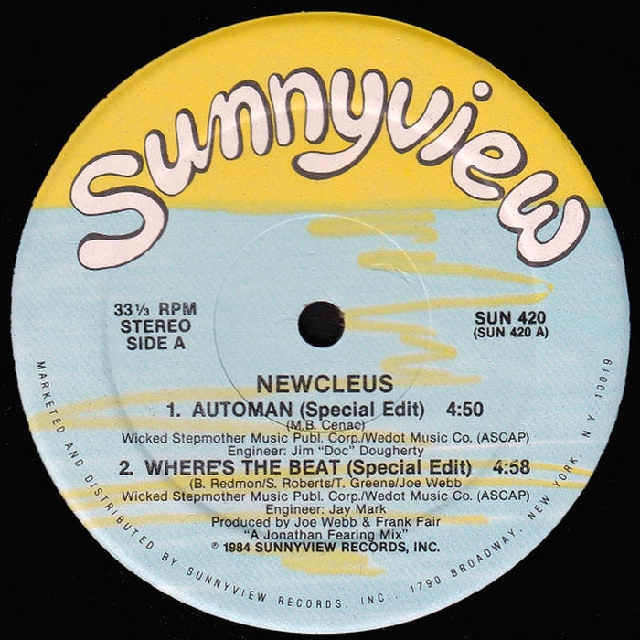 Newcleus – Automan / Where's The Beat (VG+/Generic)