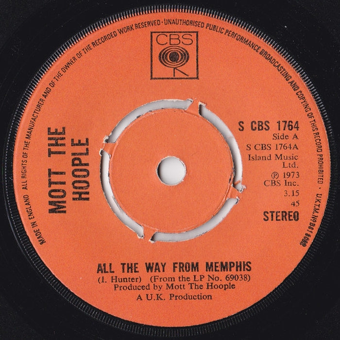 Mott The Hoople – All The Way From Memphis (VG+/Generic)