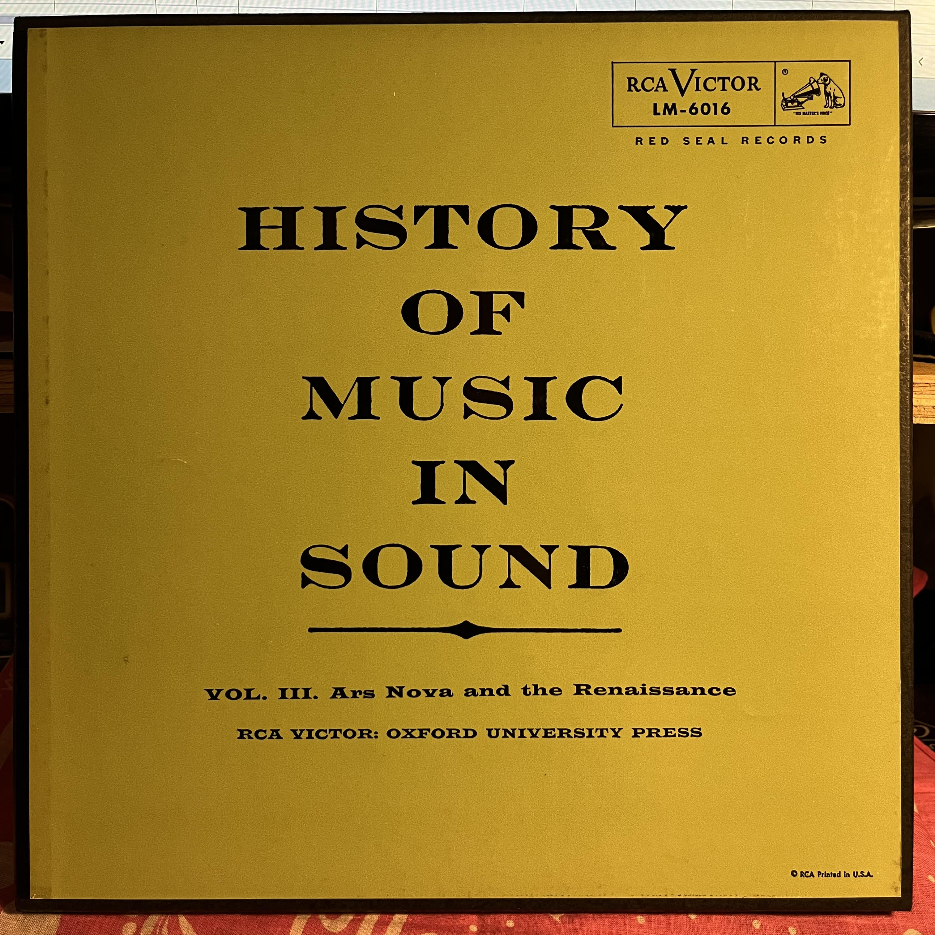 History Of Music In Sound - Volume III - Ars Nova And The Rennaissance | Excellent (EX) Near Mint (NM)