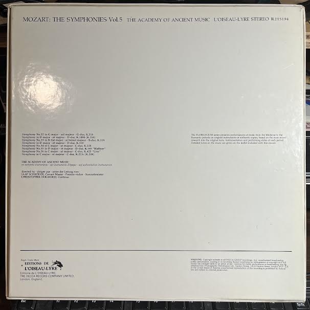 The Symphonies Vol. 5 (4xVINYL BOX) | Near Mint (NM or M-) Near Mint (NM or M-)