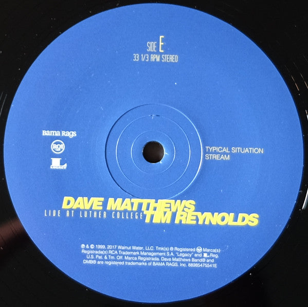Dave Matthews & Tim Reynolds Live At Luther College RCA, Bama Rags Records Box, 150 + 4xLP, Album, RE Mint (M) Mint (M)