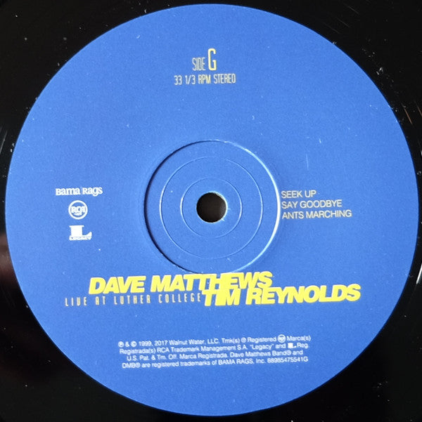 Dave Matthews & Tim Reynolds Live At Luther College RCA, Bama Rags Records Box, 150 + 4xLP, Album, RE Mint (M) Mint (M)