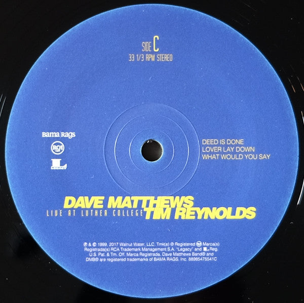 Dave Matthews & Tim Reynolds Live At Luther College RCA, Bama Rags Records Box, 150 + 4xLP, Album, RE Mint (M) Mint (M)