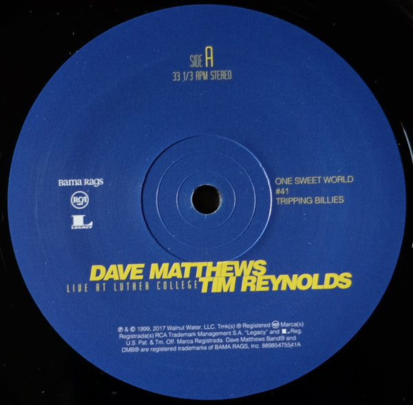 Dave Matthews & Tim Reynolds Live At Luther College RCA, Bama Rags Records Box, 150 + 4xLP, Album, RE Mint (M) Mint (M)