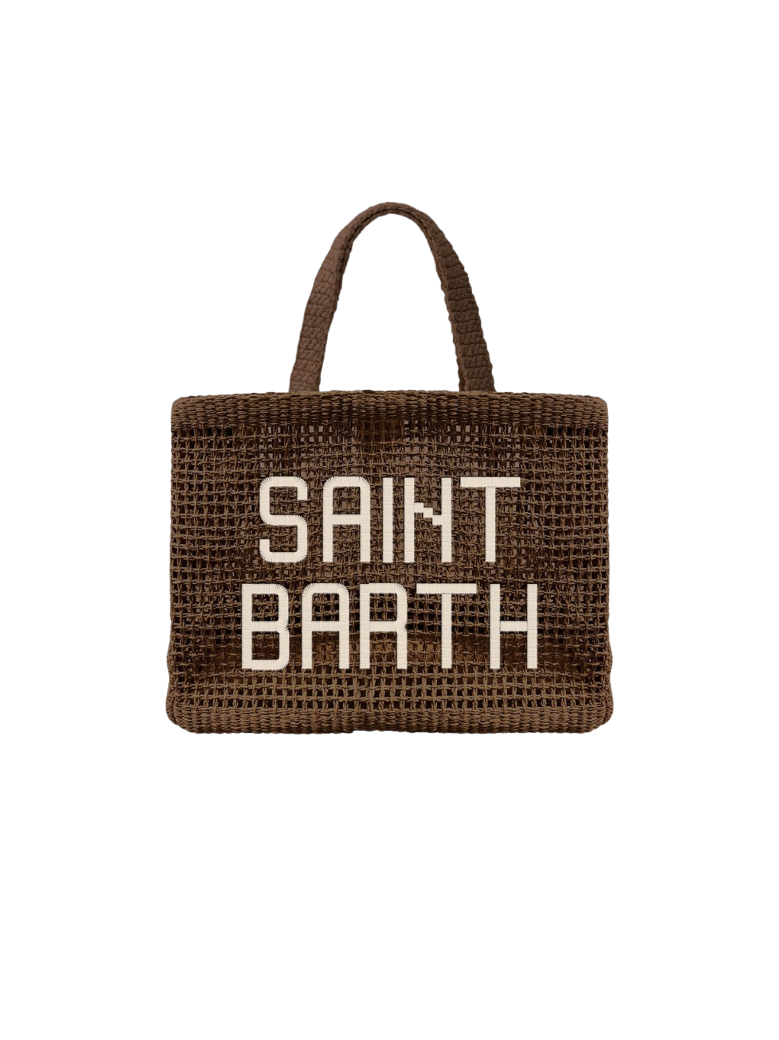 Borsa MC2 Saint Barth "Fiona" in rafia marrone