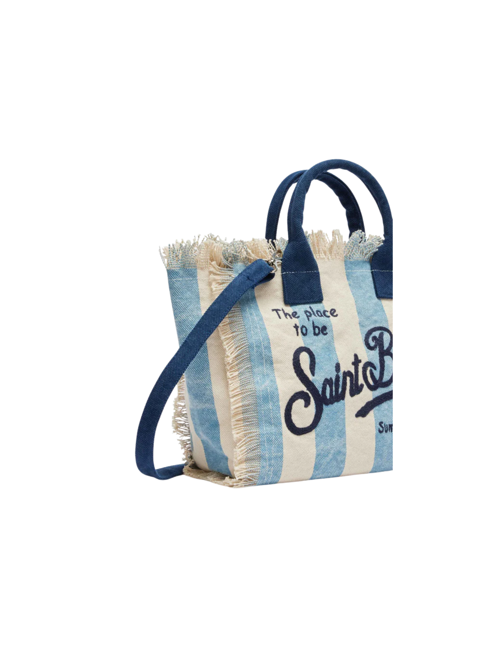 Borsa "colette" Saint Barth a righe azzurre