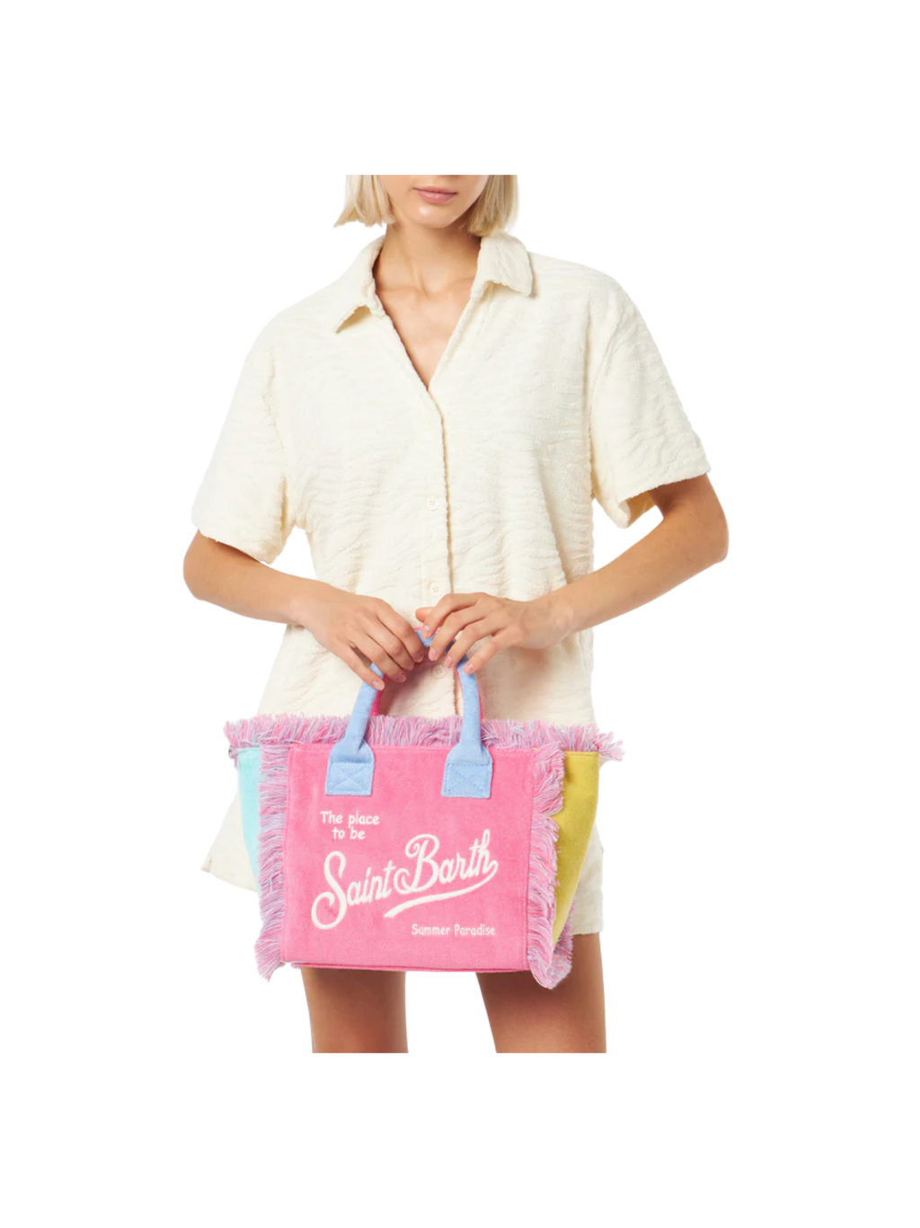 Borsa "colette" Saint Barth in spugna rosa