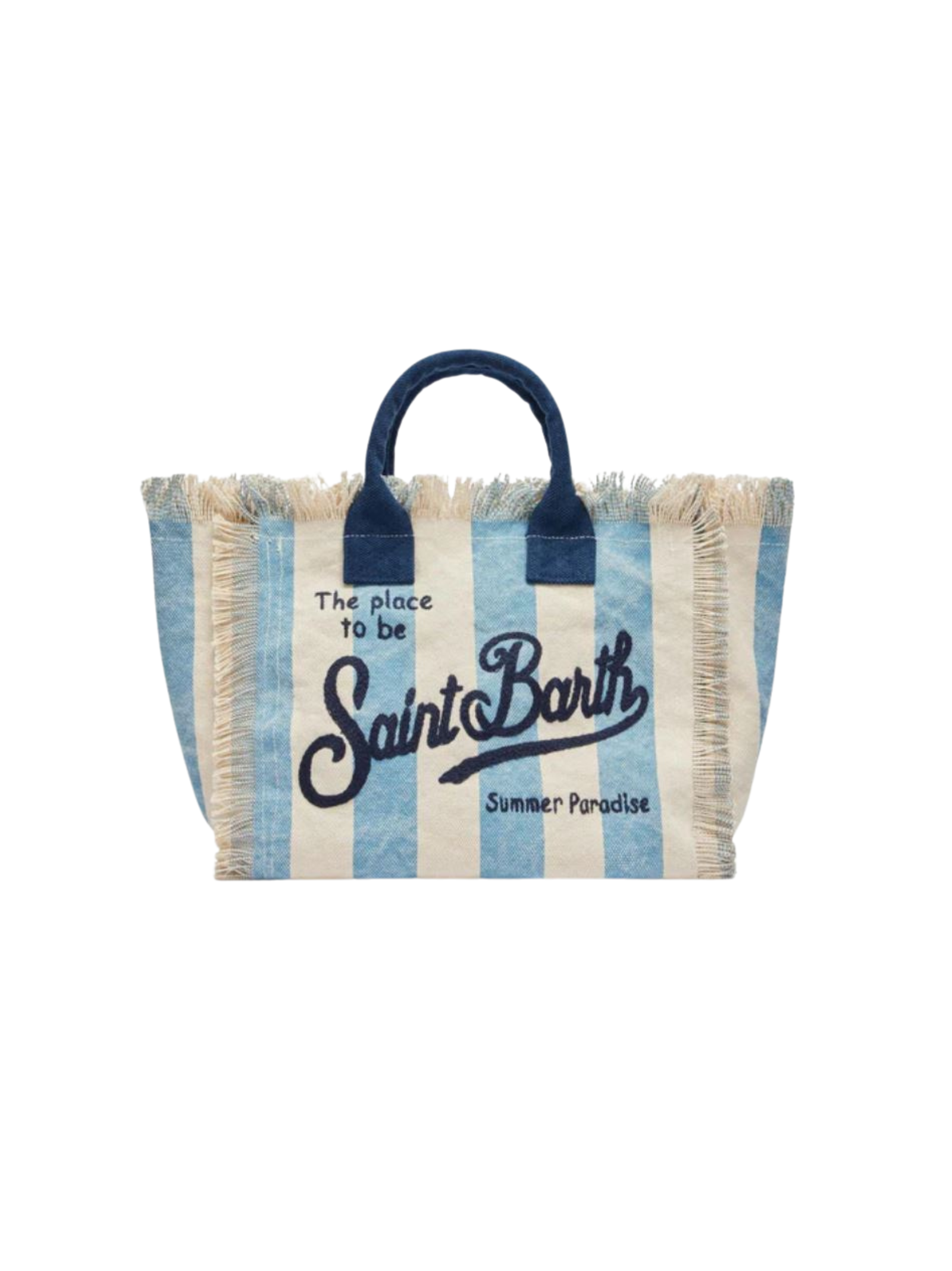 Borsa "colette" Saint Barth a righe azzurre