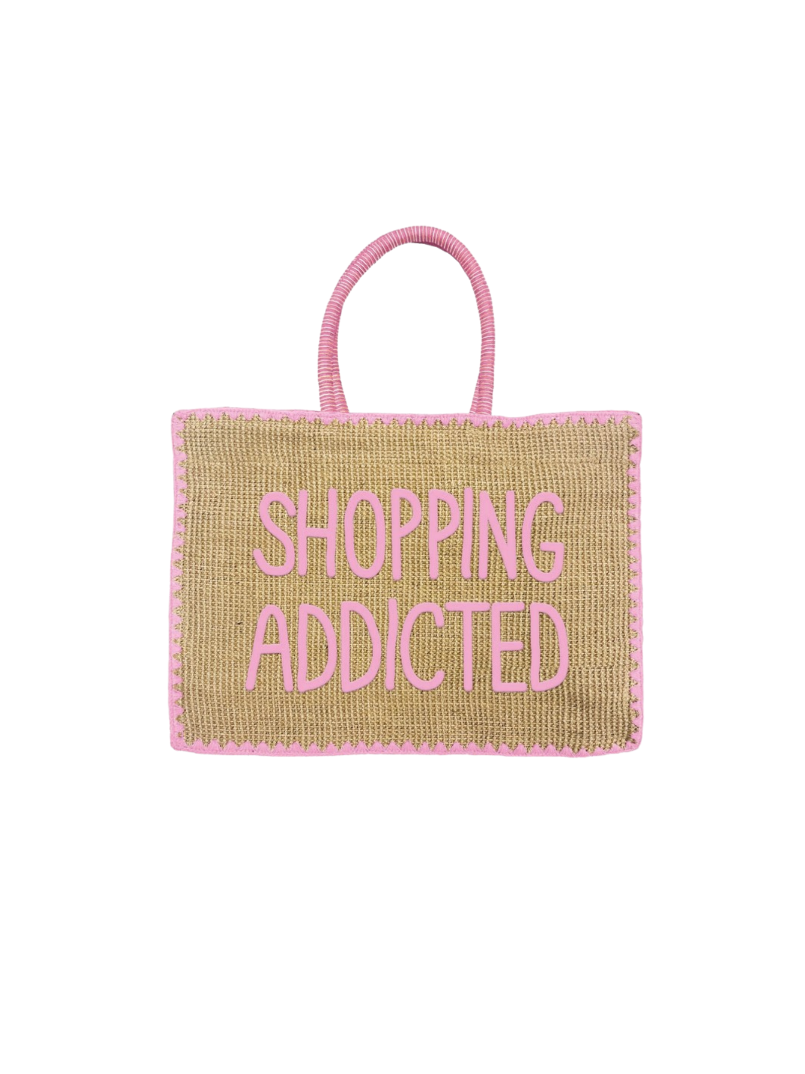 Borsa "vivian mid jute" Saint Barth beige shopping addicted