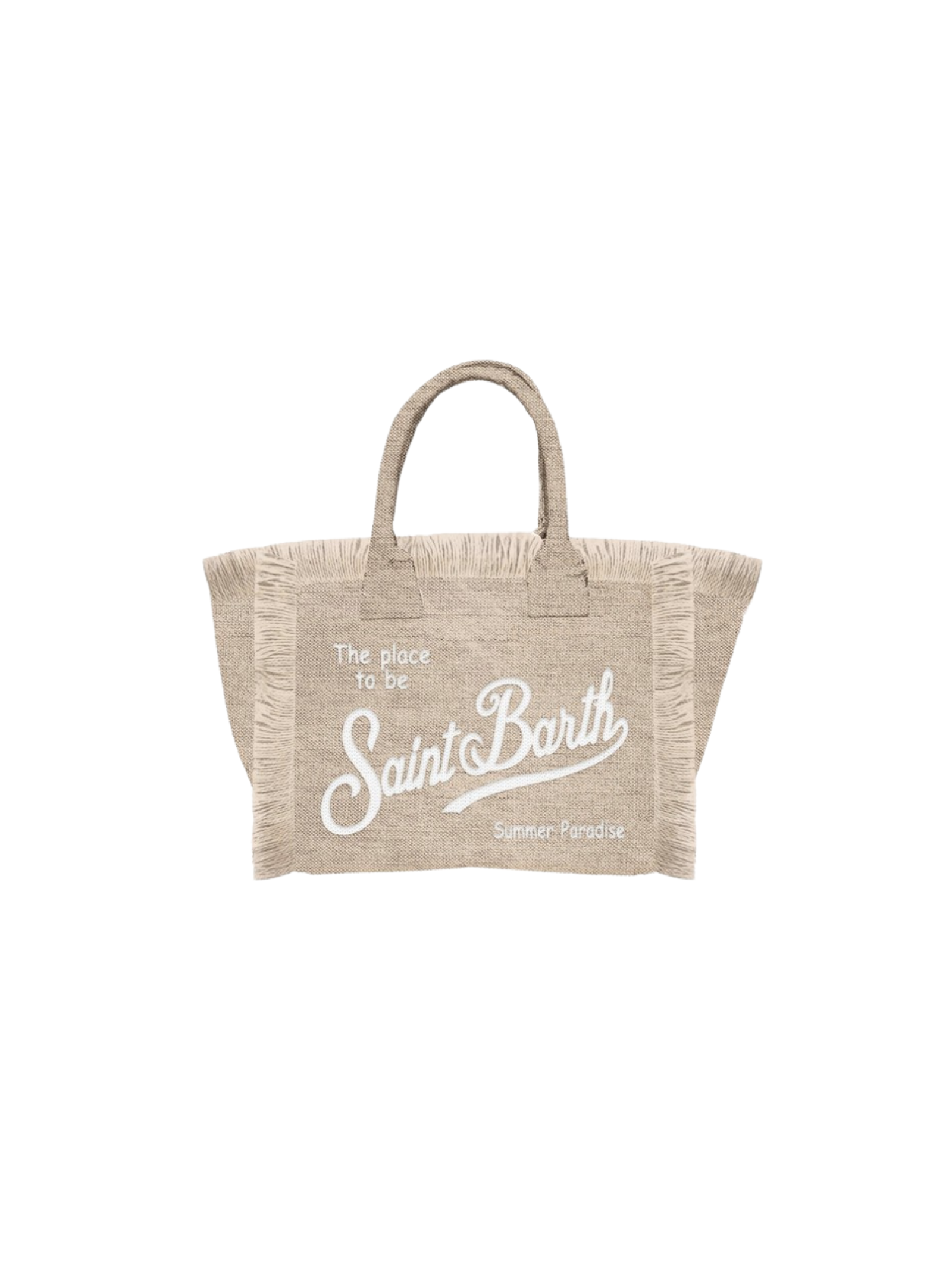 Borsa "vanity mini linen" Saint Barth beige