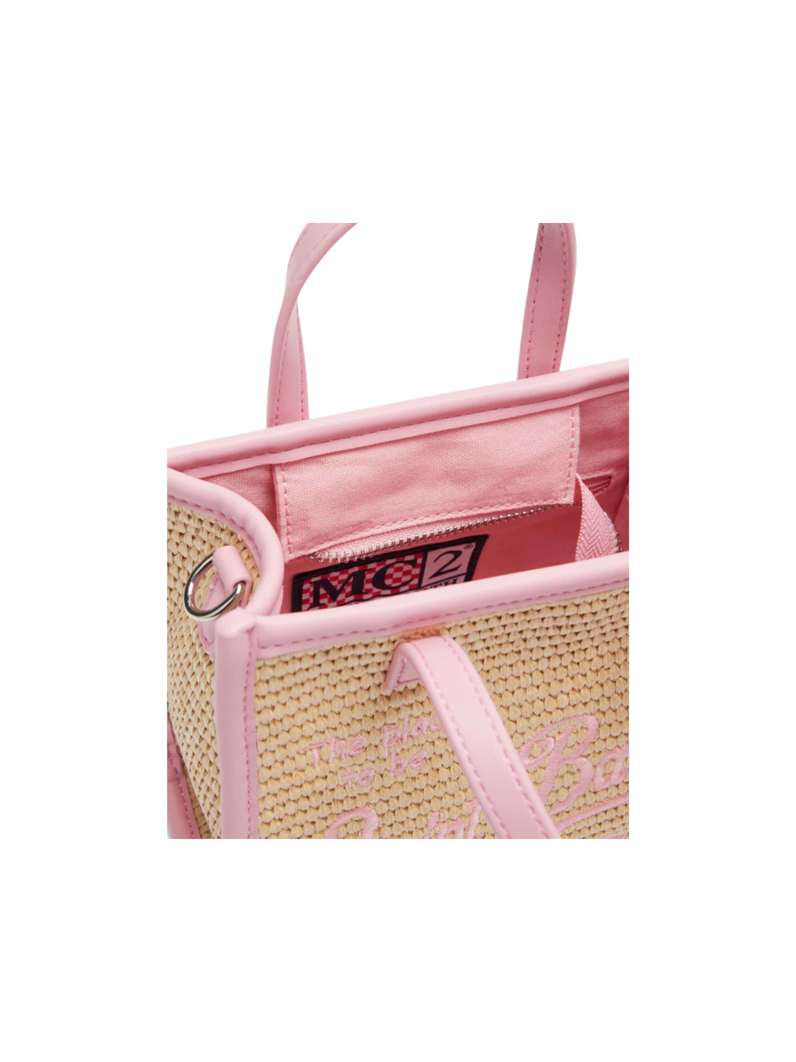 Borsa "vivian mini" Saint Barth beige effetto paglia