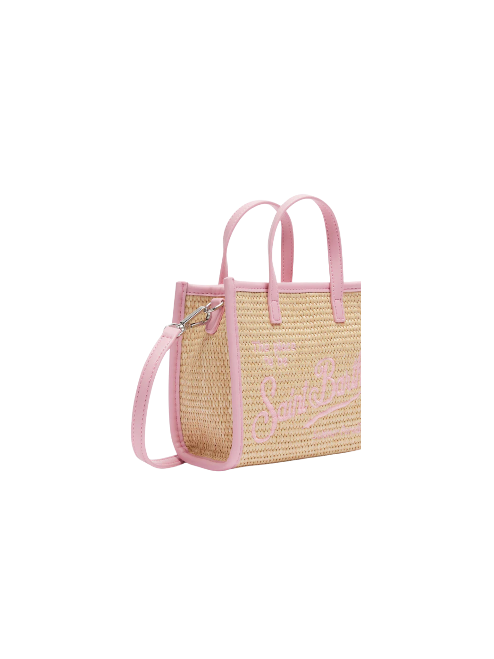 Borsa "vivian mini" Saint Barth beige effetto paglia