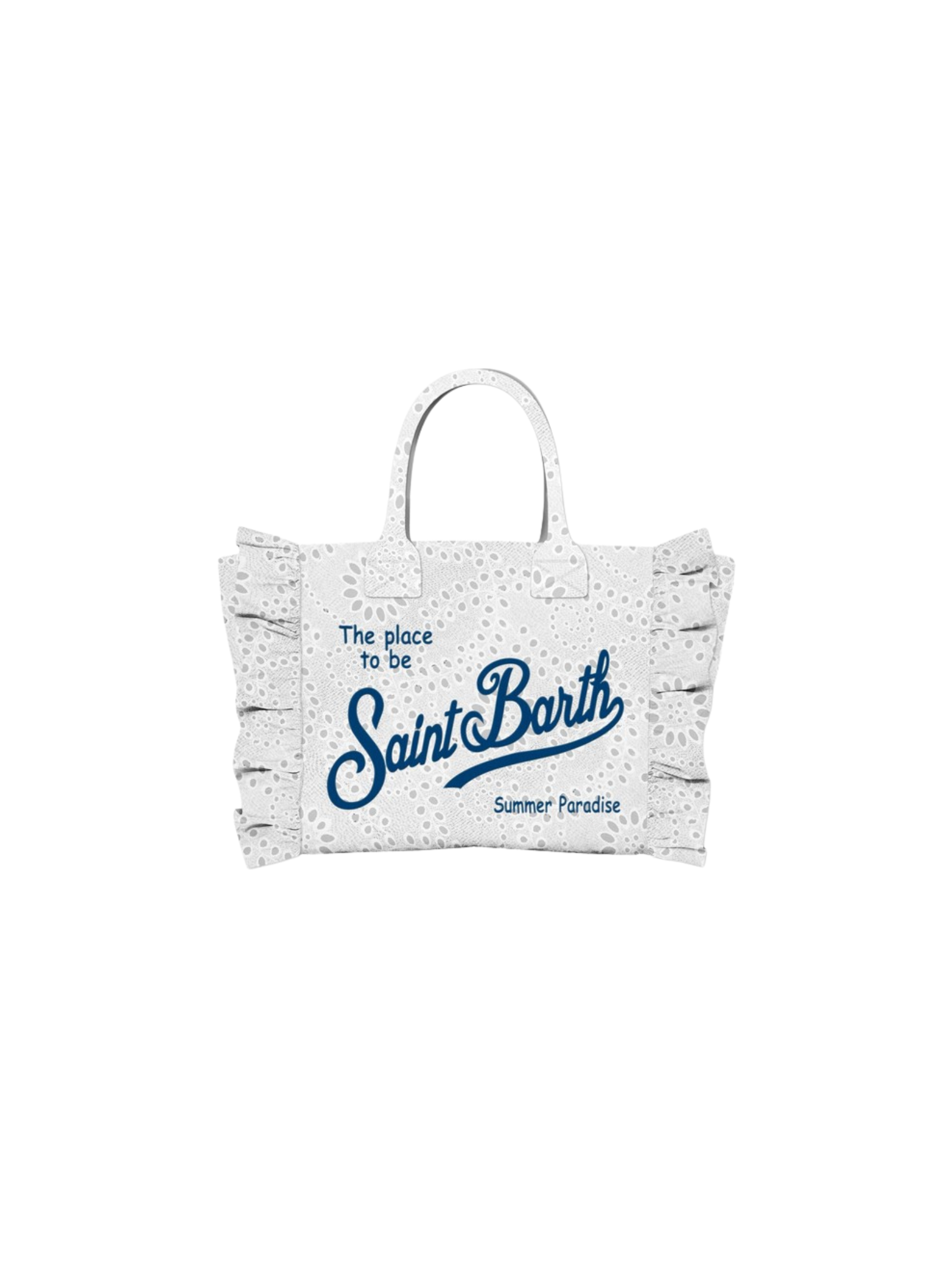 Borsa "vanity mini volant" Saint Barth bianca
