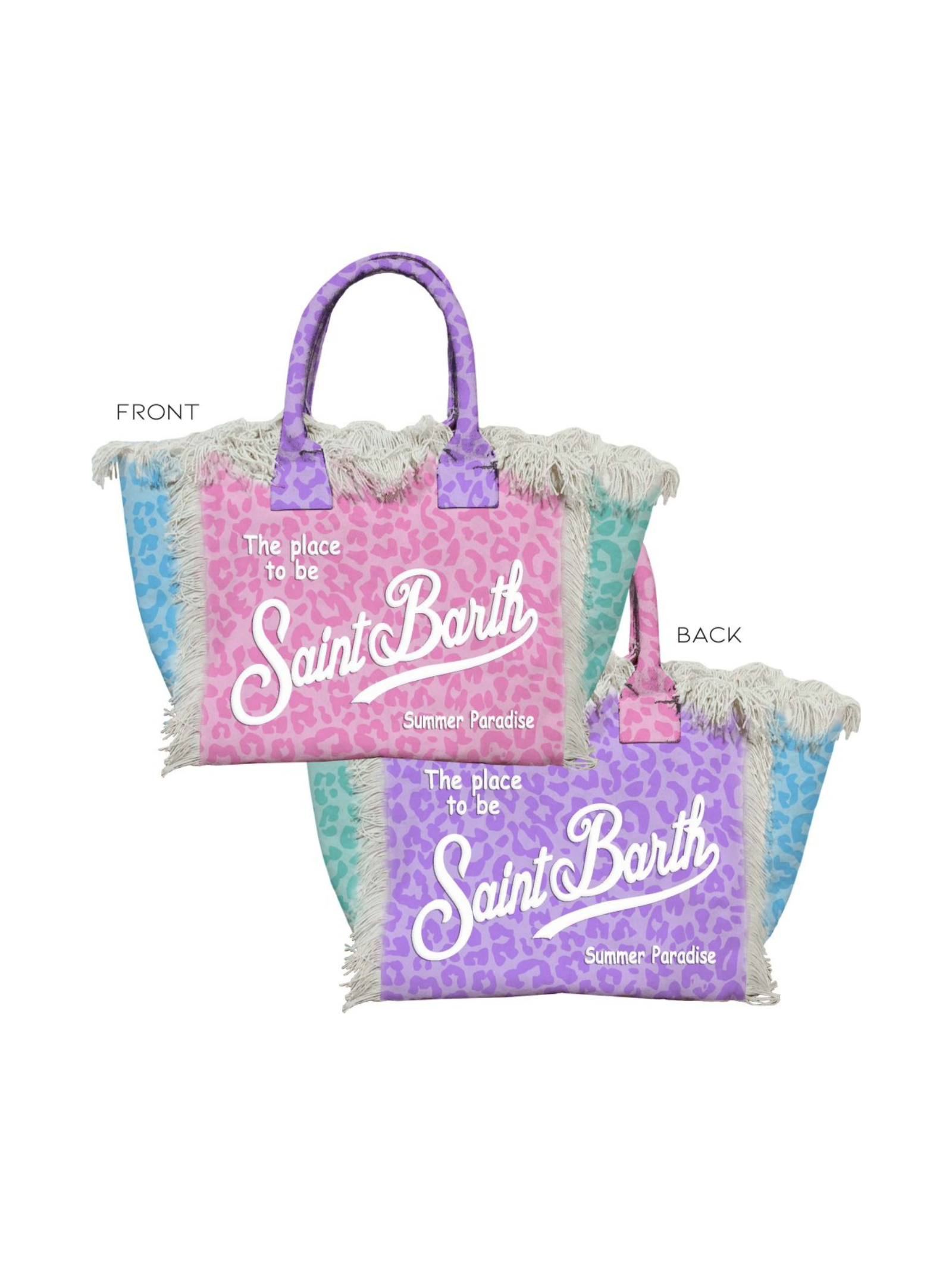 Borsa "colette" Saint Barth multicolor con fantasia leopardata