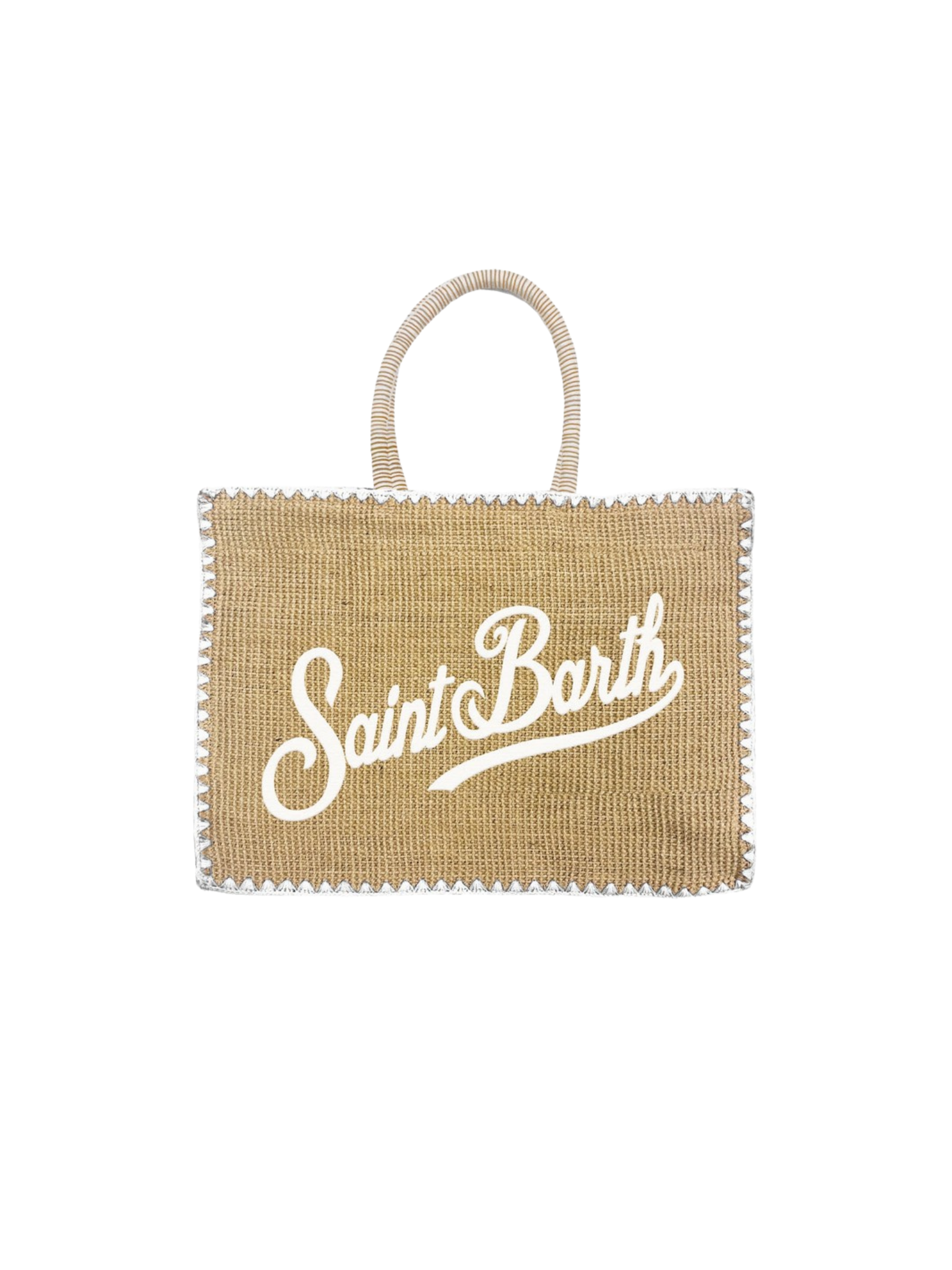 Borsa "vivian mid jute" Saint Barth beige