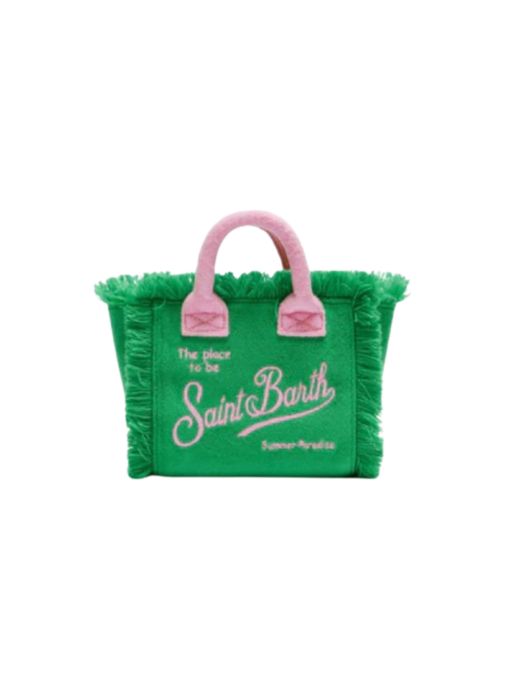 Borsa "vanity mini" Saint Barth sponge verde