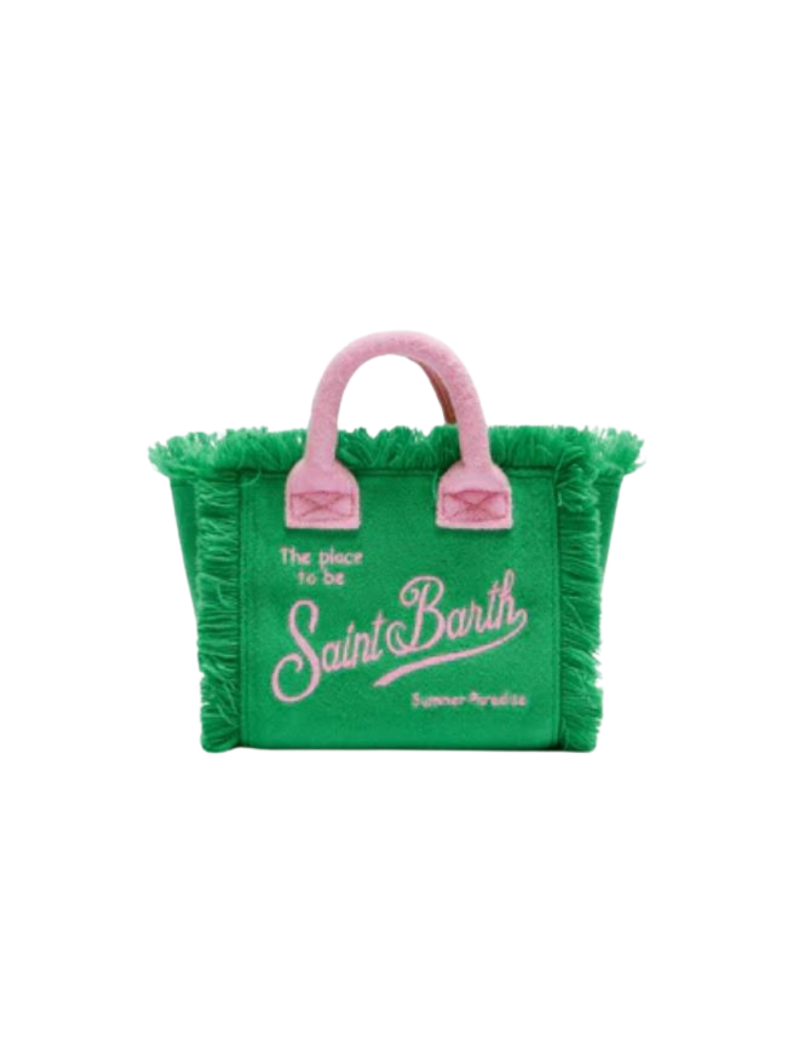 Borsa "vanity mini" Saint Barth sponge verde